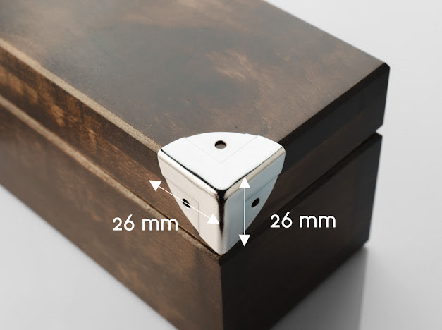 Куточок для меблів. Колір "нікель". 26х26мм, фото 1