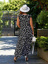 Літнє красиве плаття з короткими рукавами із софту розміри батал, фото 5