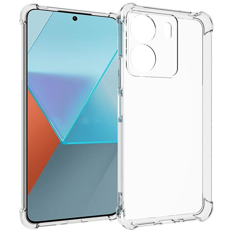 TPU чохол GETMAN Ease logo для Xiaomi Redmi 13C | Посилені кути з амортизацією Безбарвний (прозорий), фото 1