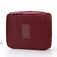 Дорожная косметичка, несессер в путешествия, органайзер для косметики Travel Case (бордовый)