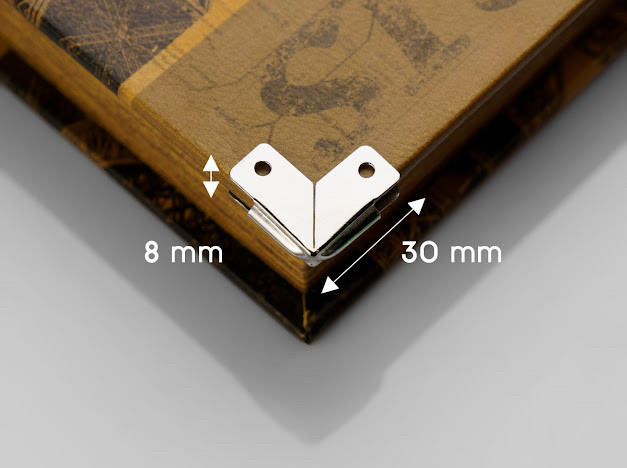 Металеві куточки для папок. Колір "нікель". 30х8мм, фото 1