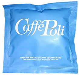 Кава в чалдах монодозах Caffe Poli Decaffeinato без кофеїну 100 шт Італія кава в таблетках