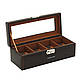 Скринька для зберігання годинника Friedrich Lederwaren Bond 4, коричнева, фото 2