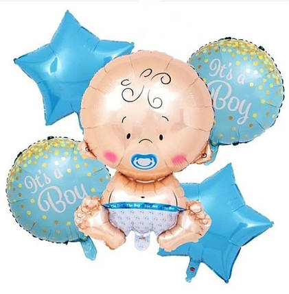 Набір з кульок на виписку Хлопчика | It's a boy, фото 1