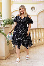 Літнє красиве плаття з короткими рукавами із софту розміри батал, фото 5