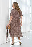 Легка повсякденна сукня міді довжини Тканина софт Розміри 46-48,50-52,54-56,58-60,62-64,66-68, фото 4