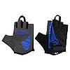 Рукавички для фітнесу HARD TOUCH FG-9525  (PVC, PL, відкриті пальці, р-р L, чорний-сині), фото 7