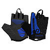 Рукавички для фітнесу HARD TOUCH FG-9525  (PVC, PL, відкриті пальці, р-р L, чорний-сині), фото 8