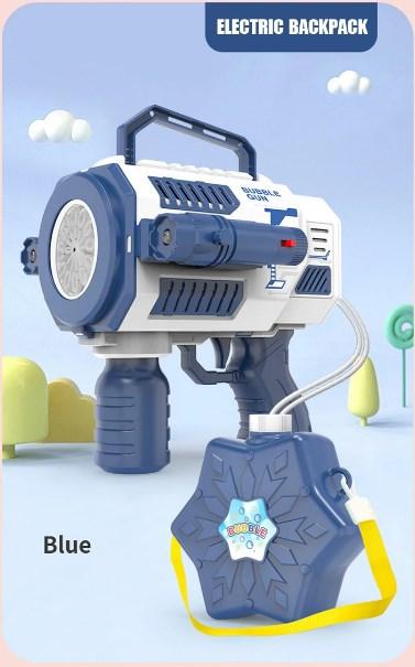 Пістолет генератор мильних бульбашок на батарейках Bubble Gun з підсвічуванням та музикою на 500 мл іграшка для пускання бульбашок