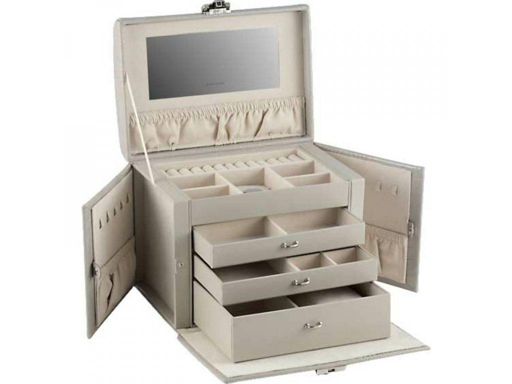 Скринька для коштовностей Friedrich Lederwaren Jolie 2.0 світло-сіра, фото 1