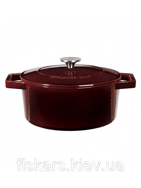 Каструля чавунна 20 см 2,75 л Berlinger Haus Metallic Line Burgundy Edition (BH-6516)