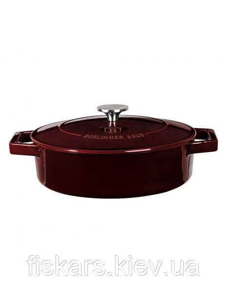 Каструля чавунна 26 см 2,57 л Berlinger Haus Metallic Line Burgundy Edition (BH-6498)