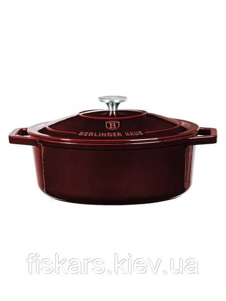 Каструля чавунна 5,56 л Berlinger Haus Metallic Line Burgundy Edition (BH-6519)