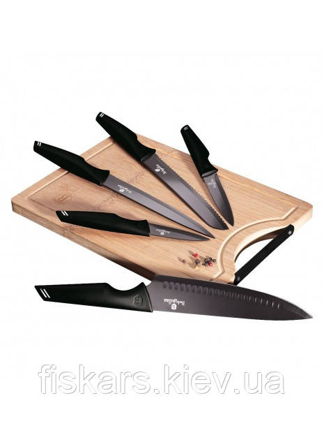 Набір ножів 6 предметів Berlinger Haus Black Silver Collection (BH-2709)