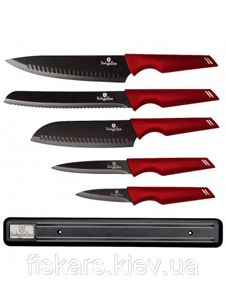 Набір ножів 6 предметів Berlinger Haus Metallic Line Burgundy Edition (BH-2694)