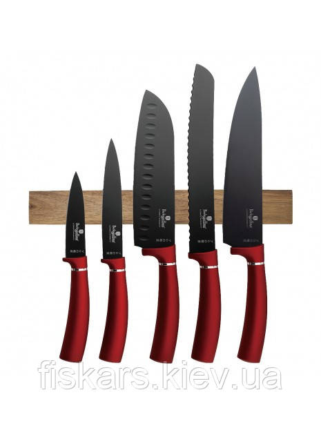 Набір ножів 6 предметів Berlinger Haus Metallic Line Burgundy Edition (BH-2886)