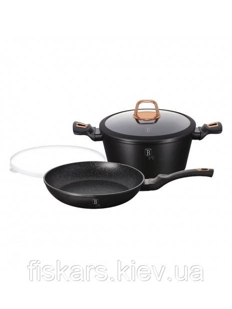 Набір посуду 4 предмета Berlinger Haus Black Rose Collection (BH-7741)