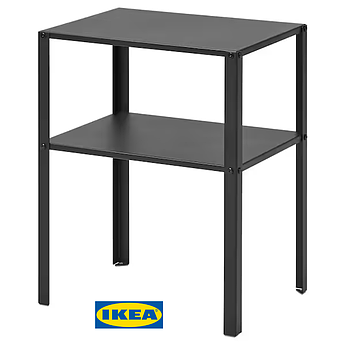 Приліжкова тумбочка IKEA KNARREVIK 42х34 см Чорна 205.699.77