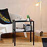 Приліжкова тумбочка IKEA KNARREVIK 42х34 см Чорна 205.699.77, фото 4