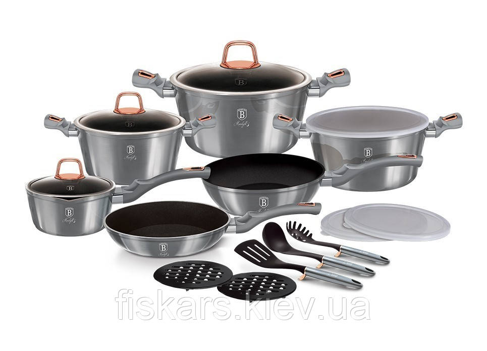 Набір посуду Berlinger Haus Moonlight Collection 18 предметів (BH-7037)