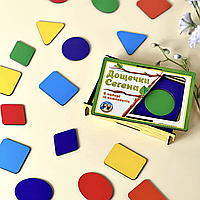 Сортер пазл дерев'яний дитячий UBumblebees Насіння фігури та кольори