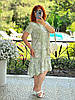 Літнє вільне легке плаття з короткими рукавами батальні розміри, фото 7