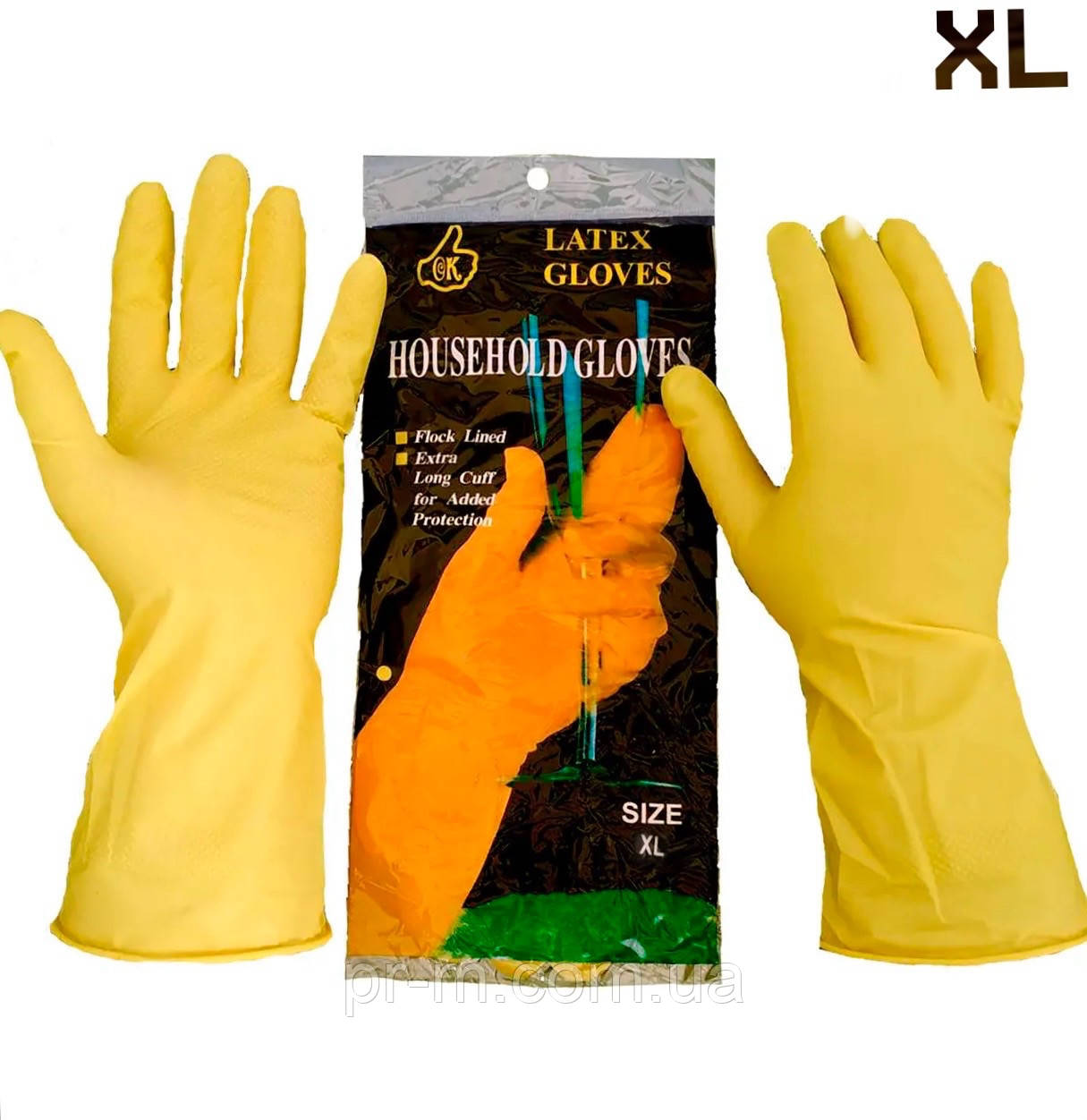 Рукавиці господарські HOUSEHOLD GLOVES, розмір XL, 12пар/уп