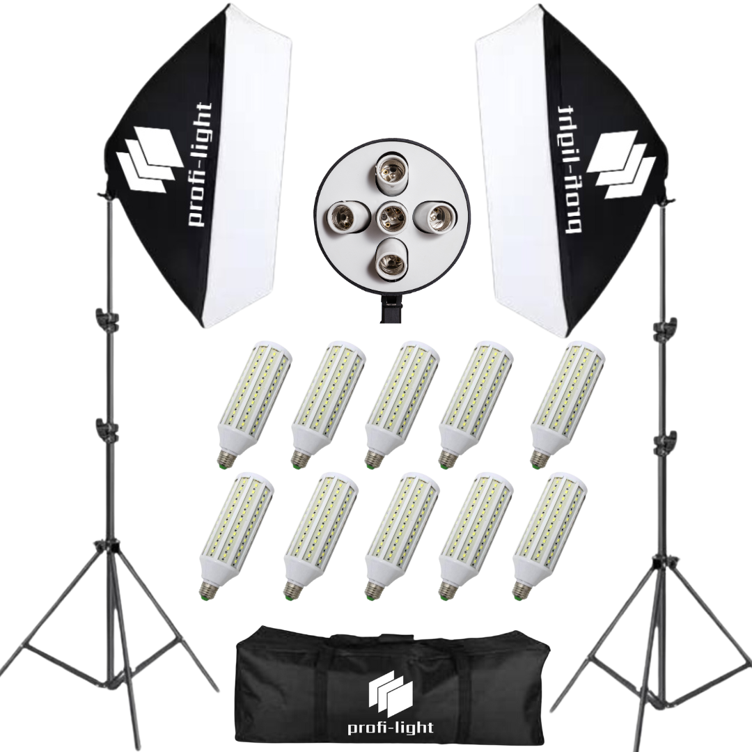 Набір постійного студійного світла 60х90 см Profi-light PS-6952-60 LED 10 світлодіодних ламп + сумка, фото 1