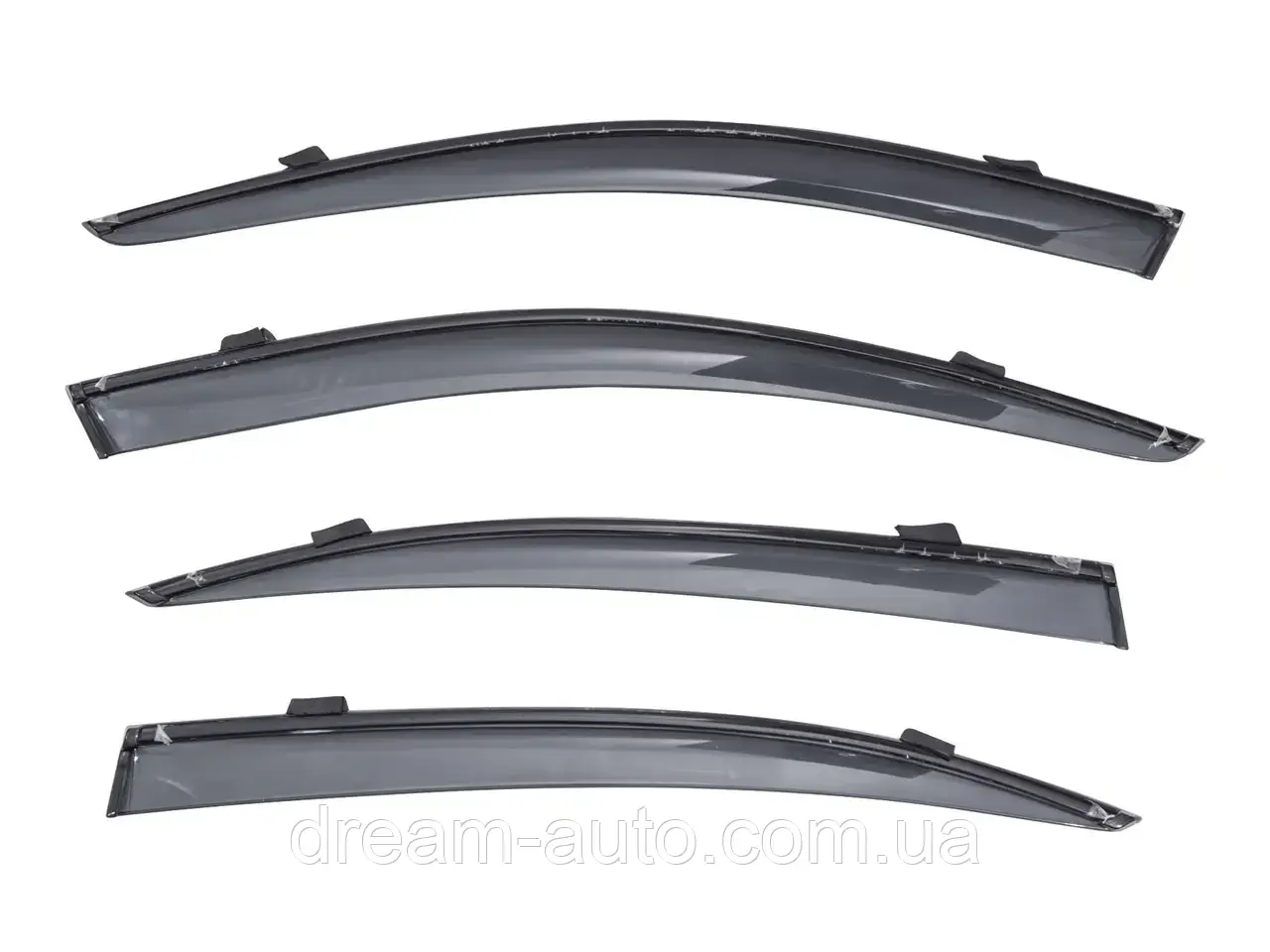 Дефлектори вікон Hyundai  Elantra  2020 з хром  молдингом, фото 1