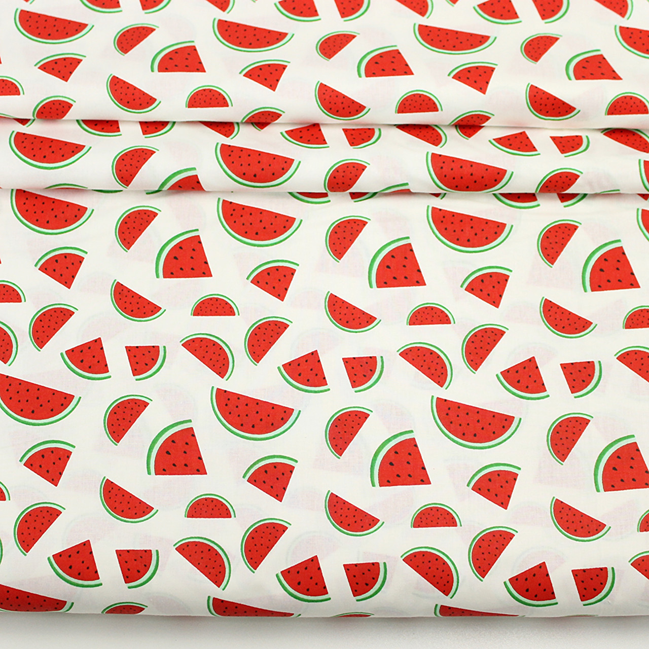 Ранфорс шириною 240 см "Кавунчики" на білому тлі № F-3304., фото 1