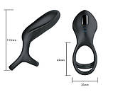 Ерекційне кільце з вібрацією, кліторальним відростком та акумулятором ClitoralRing, фото 5