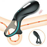 Ерекційне кільце з вібрацією, кліторальним відростком та акумулятором ClitoralRing, фото 10