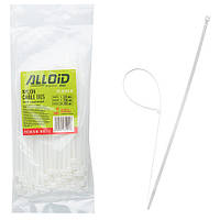 Хомут пластиковий Alloid 3.6 х 150 100 шт./пач білий (PC-36150 W)