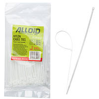 Хомут пластиковий Alloid 2.5 х 100 100 шт./пач білий (PC-25100 W)