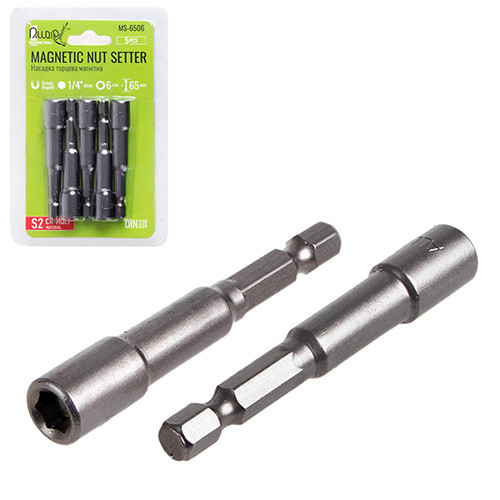 Alloid. Насадка торцева магнітна 6х65мм (комплект 5 шт.), фото 1