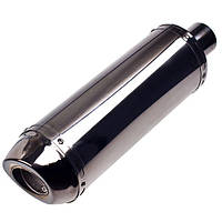 Прямоточний глушник мото НГ-0760-BK/d 2"