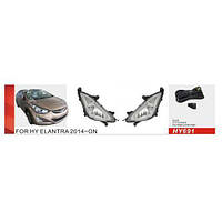 Фари дод.модель Hyundai Elantra/2014-16/HY-691/H8-12V35W/ел. дріт