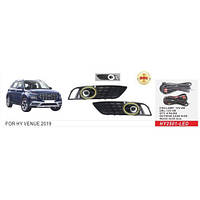 Фари дод.модель Hyundai Venue/2019-/HY-2501L/LED-12V4W+DRL-3W/FOG+DRL/ел. дріт