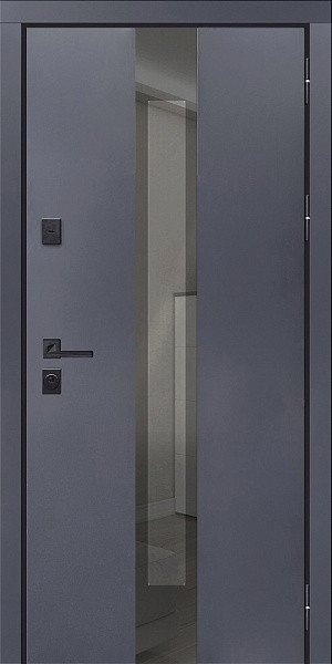 Вхідні двері Magda Тип 6.3 717/0 вулиця Графіт темний/ Дуб білий