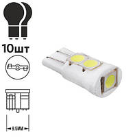 Лампа PULSO/габаритна/LED T10/W2.1x9.5d/W5W/5SMD-5050 CERAMIC/24v/0.5w/100lm
