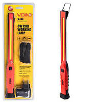 Переносна лампа "VOIN" VL-193 12 V/220 V/3W-COB+2 LED-НР/АКБ/USB+microUSB/магніт