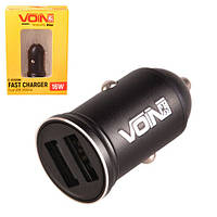 Автомобільний зарядний пристрій VOIN C-31203BK, 2 USB (12/24V — 5V 3,1A)