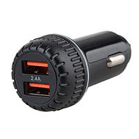 Автомобільний зарядний пристрій VOIN C-36208, 2 USB (12/24V — 5V 2,4A)