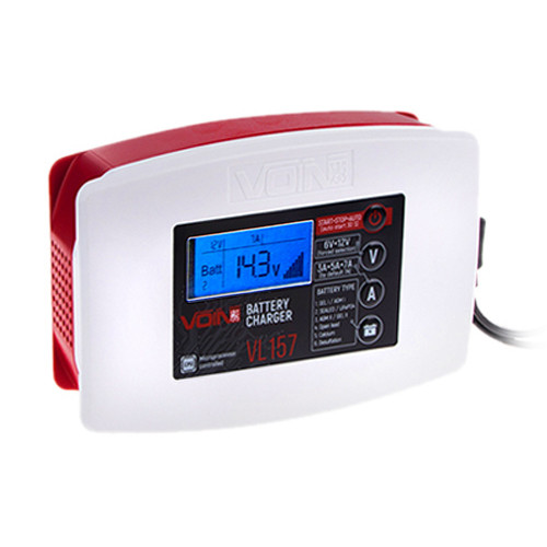 Зарядне устр-во VOIN VL-157 6&12V/3-5-7A/3-120AHR/LCD/Імпульсне, фото 1