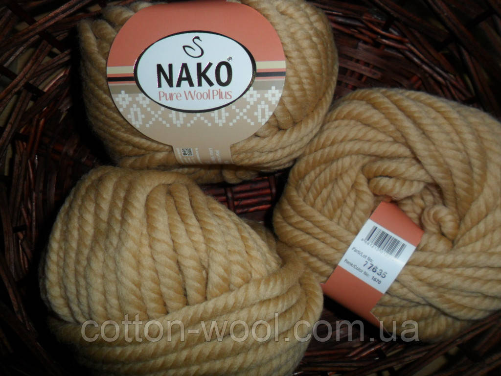 Nako Pure Wool Plus (Нако пур вул) товста 100% вовна 1670