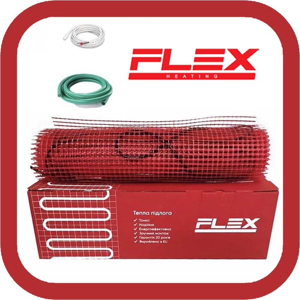 8,0 м² (1400W) Нагрівальний мат у плитку Flex EHM-175 + механічний терморегулятор