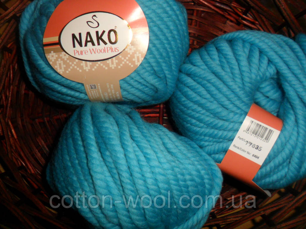 Nako Pure Wool Plus (Наго пур вул) товста 100% вовна 6404