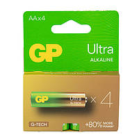Батарейка GP ULTRA ALKALINE 1,5V 15AU21-SB4 лужна LR6 блістер 4 шт. в упаковці (4891199217357)