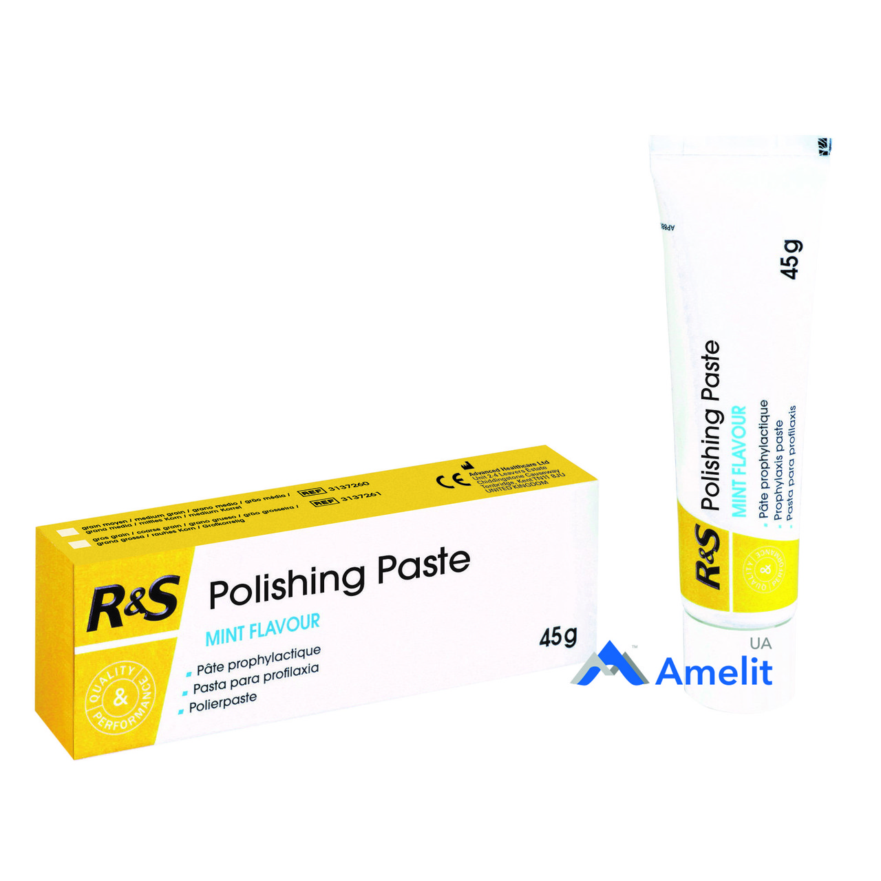 Паста полірувальна для зубів Polishing Paste, крупнозерниста, для видалення нальоту (R&S), туба 45 г