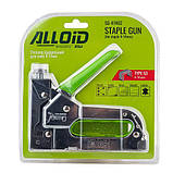 Alloid. Степлер будівельний для скоб 4-14 мм + 200 скоб 8 мм (хром), фото 5